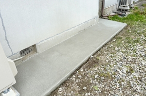 四条畷市　K邸　犬走りモルタル新設打設工事アフター