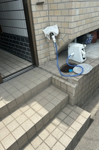 大阪市淀川区　Ｆ邸　屋外階段手摺新設工事　ビフォー